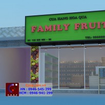 Thiết kế cửa hàng hoa quả nhập khẩu - Family Fruit - Anh Hòa